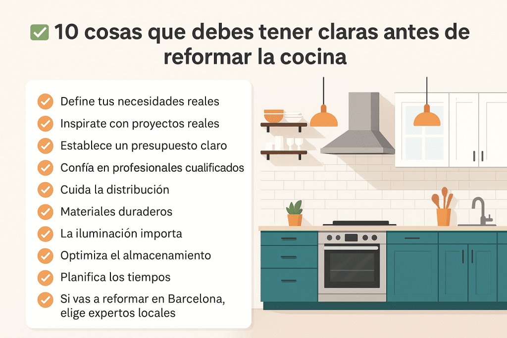 checklilst reforma cocina
