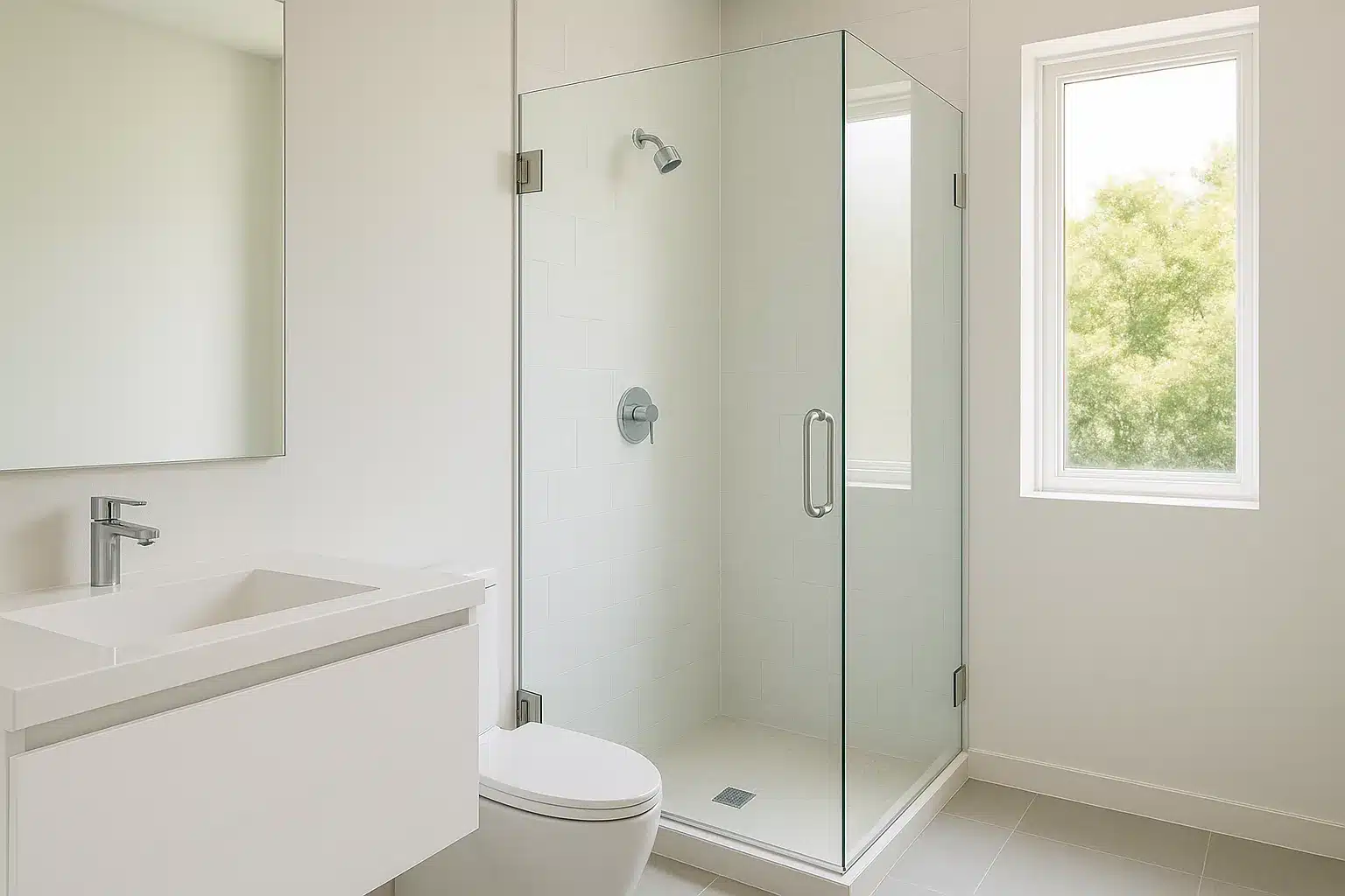 elegir puerta de cristal baño